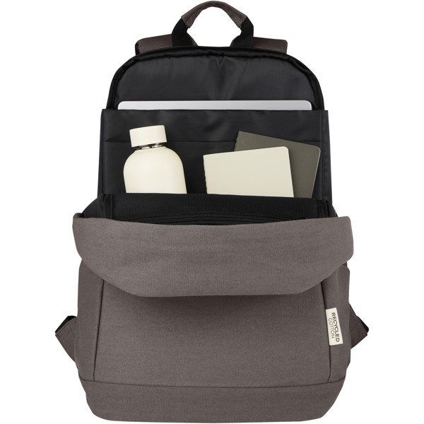 Joey 15.6\" GRS recycled canvas anti-theft laptop backpack 18L - Grey