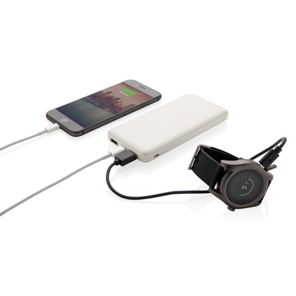 High Density 10.000 mAh Pocket Powerbank - White