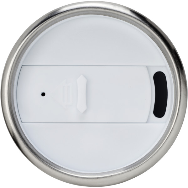 Elwood 410 ml RCS certified recycled stainless steel insulated tumbler - White