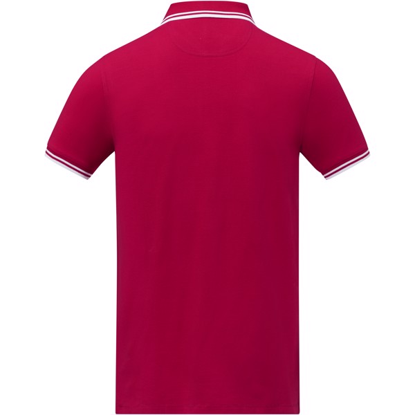 Amarago short sleeve men's tipping polo - Red / S