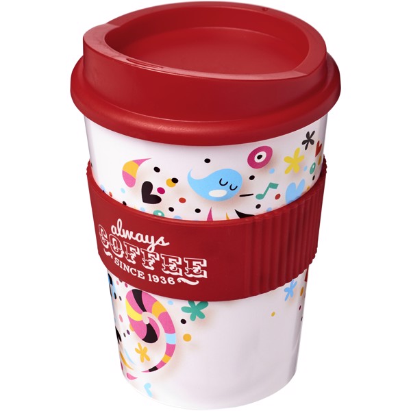 Hrnek rukojetí Brite-Americano® Medio 300 ml - Červená s efektem námrazy