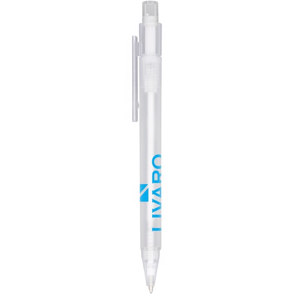 Calypso frosted ballpoint pen (black ink) - Frosted White