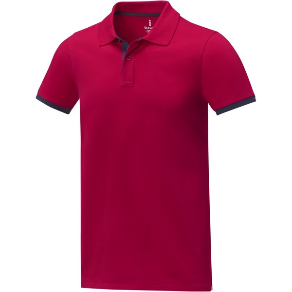 Morgan short sleeve men's duotone polo - Red / 2XL