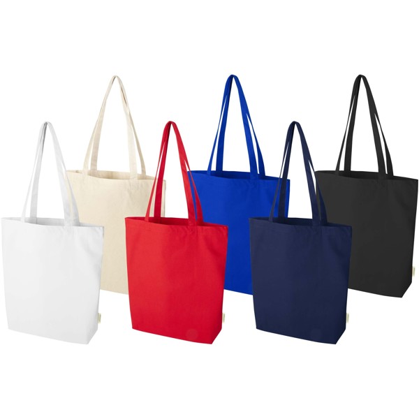 Odisha 180 g/m² OCS organic wide bottom tote bag 11L - White