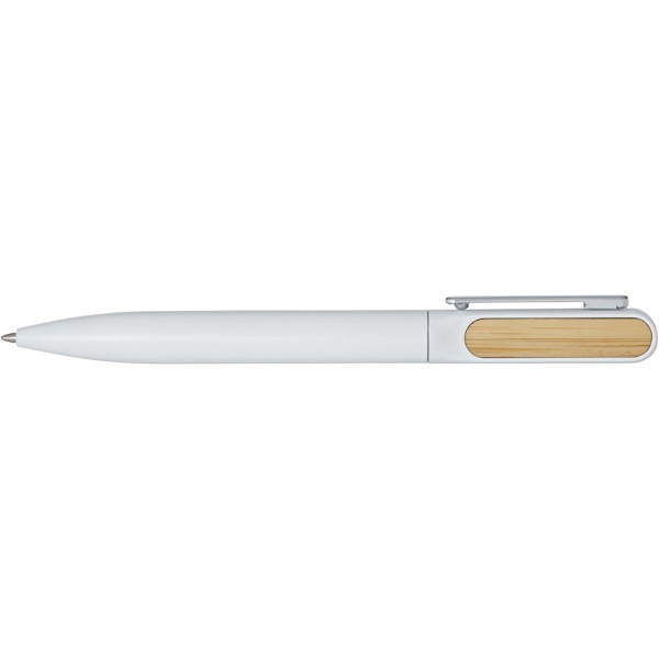Blanca recycled aluminium ballpoint pen (blue ink) - White