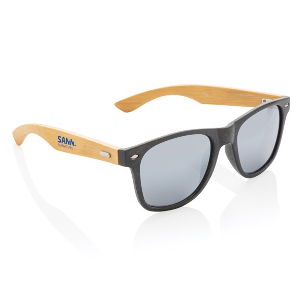 Wheat straw and bamboo sunglasses - Black