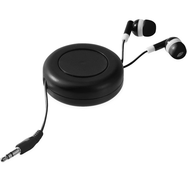 Reely retractable earbuds - Solid black