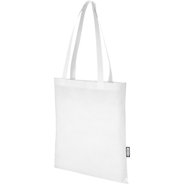 Zeus GRS recycled non-woven convention tote bag 6L - White