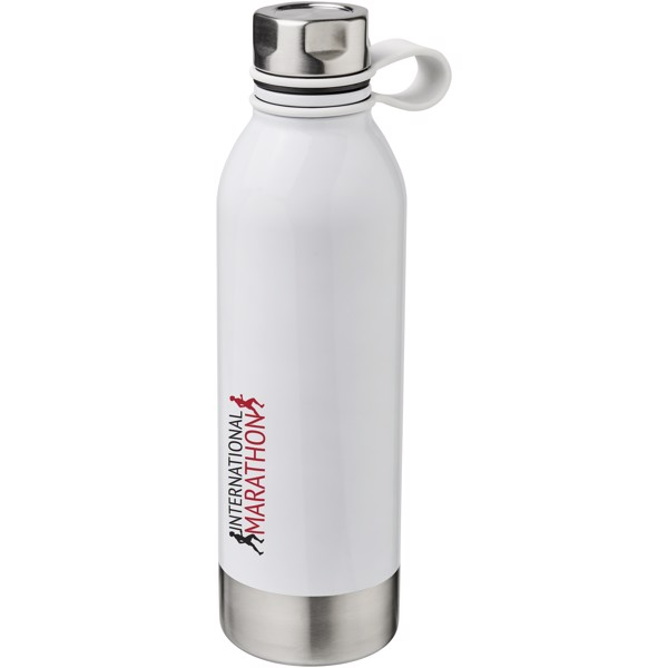 Perth 740 ml stainless steel sport bottle - White