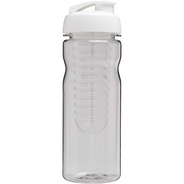 H2O Active® Base Tritan™ Bidón deportivo con Tapa Flip e infusor de 650 ml - Transparente / Blanco