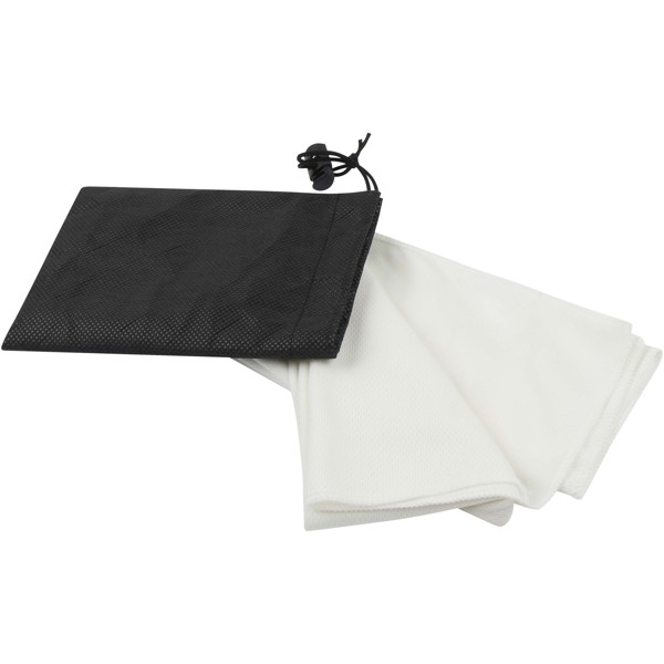 Lucas RPET sport towel 30x80 cm - White