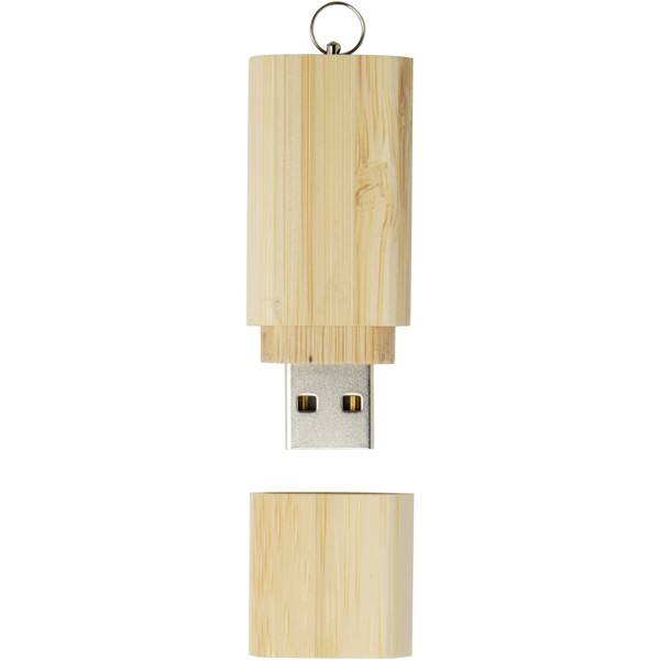 Bamboo USB 2.0 with keyring - Natural / 2GB