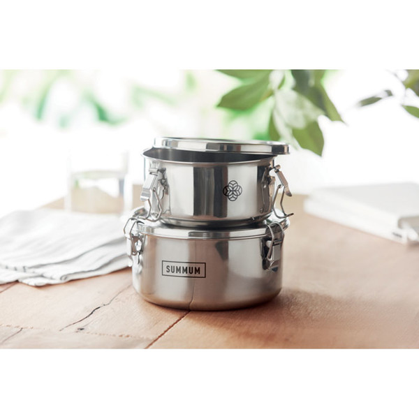 Set of 2 stainless steel boxes Elles