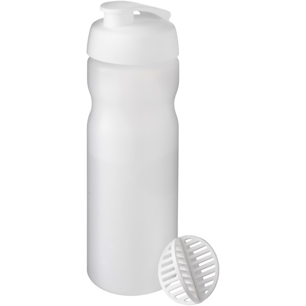 Bidón mezclador de 650 ml "Baseline Plus" - Blanco / Transparente escarchado