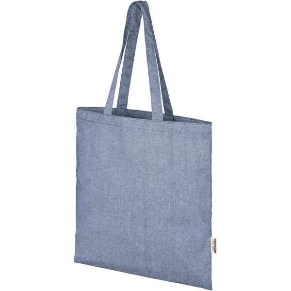 Pheebs 150 g/m² Aware™ recycled tote bag - Heather Blue