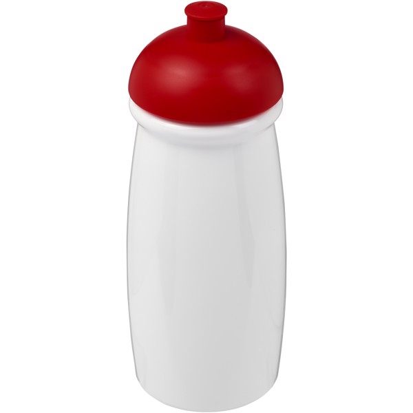 Sportovní láhev s kupolovitým víčkem H2O Pulse® 600 ml - Bílá / Červená s efektem námrazy