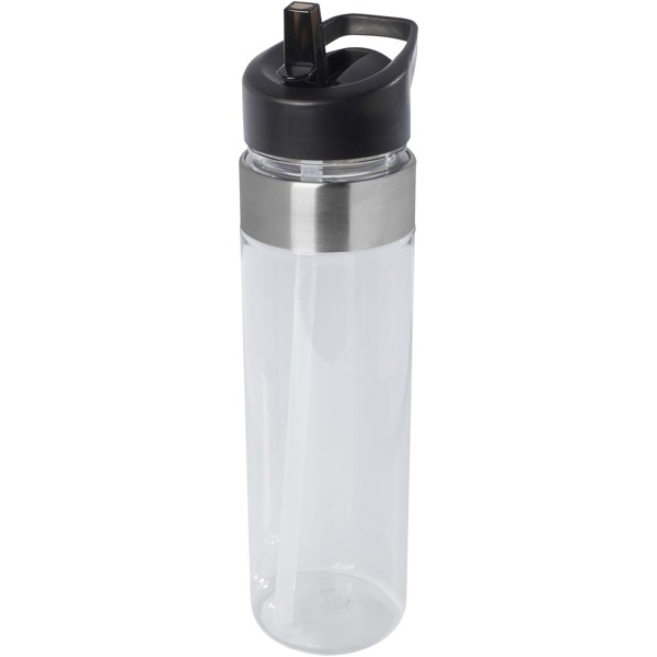 Dylan 650 ml Tritan water bottle with flip spout lid - Transparent Clear