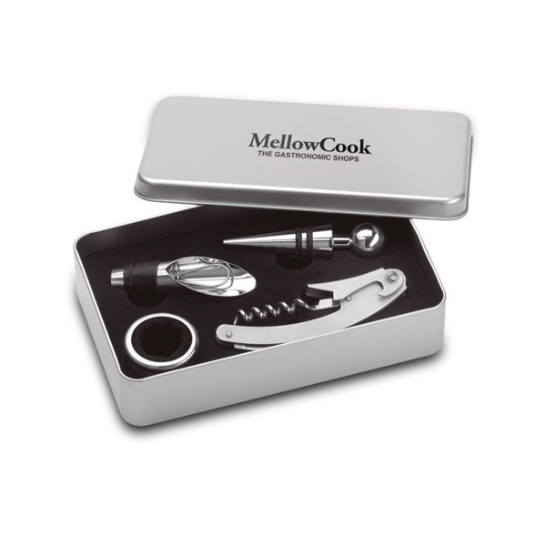 Wine  set in tin box Winory