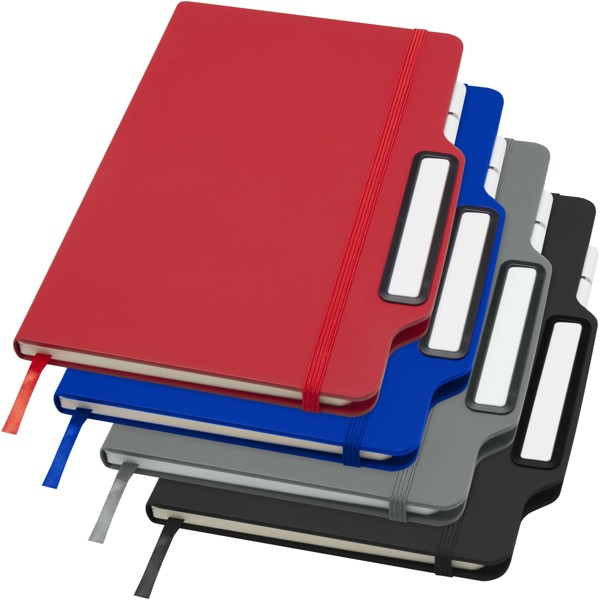 Nexus A5 hard cover notebook with pen and pencil combo (black ink) - Red