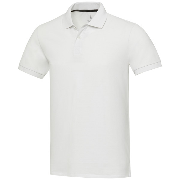 Emerald short sleeve unisex Aware™ recycled polo - White / M