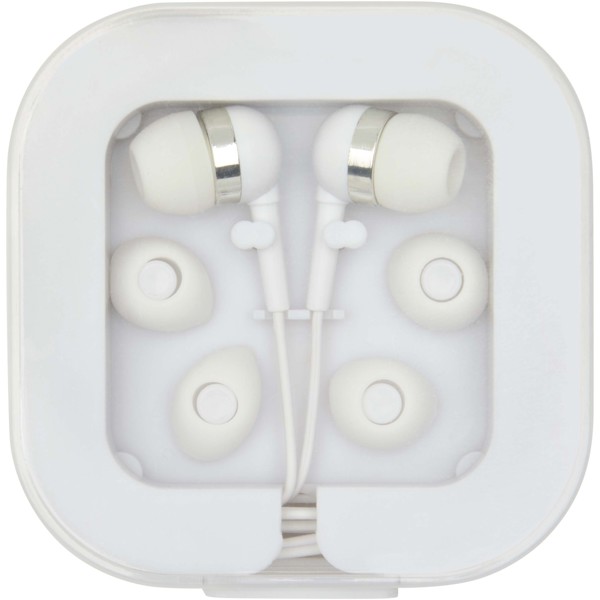 Baekdu wired Type-C headset with recycled plastic storage box - White