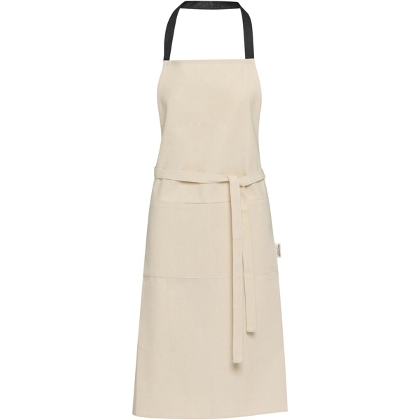 Nia 200 g/m² recycled cotton apron - Black