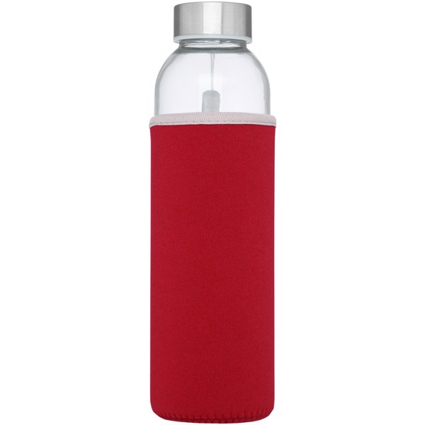 Bodhi 500ml skleněná sportovní láhev - Červená s efektem námrazy