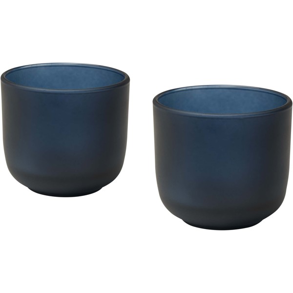 Male 200 ml glass cups with matt finish - set of 2 - Hale Blue