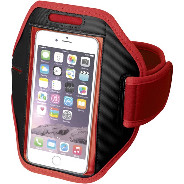 Gofax smartphone bracelet with transparent cover - Red
