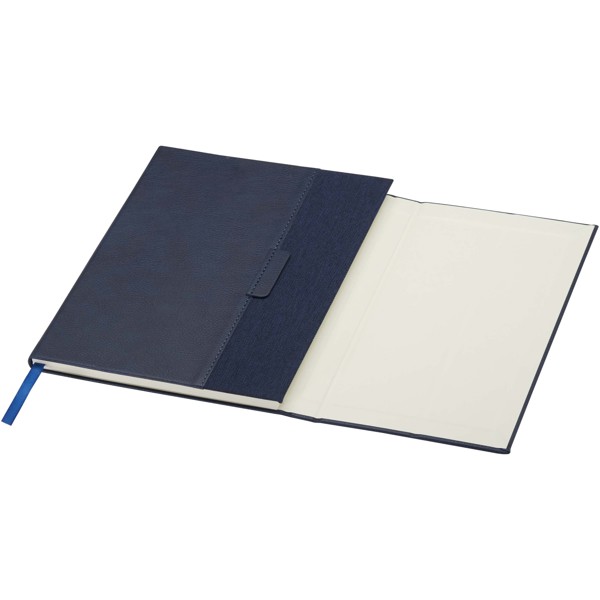 Alejandra A5 recycled plastic hard cover notebook - Ocean Blue
