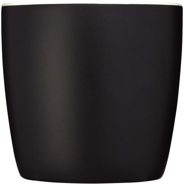 Riviera 340 ml ceramic mug - Black / White