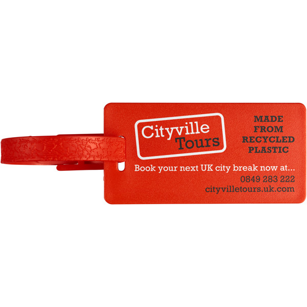 River recycled window luggage tag - Red