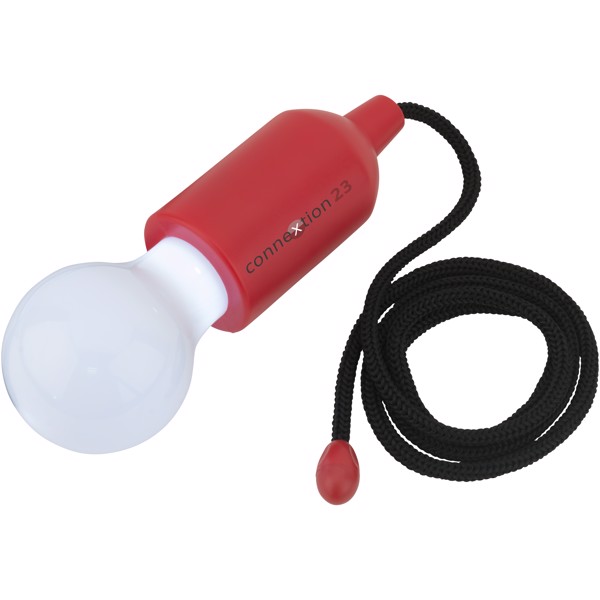 LED světlo Helper se šňůrou - Červená s efektem námrazy / Bílá