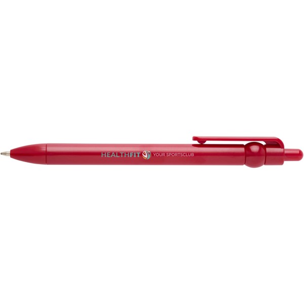 Fidget recycled plastic ballpoint pen (black ink) - Red
