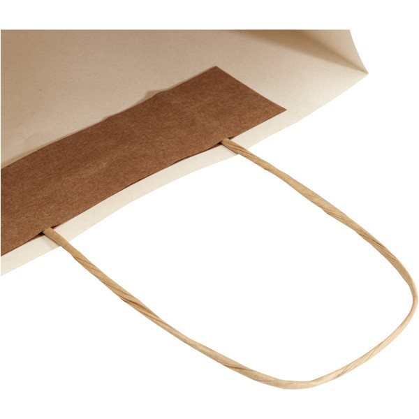 Agricultural waste 150 g/m2 paper bag with twisted handles - 24 x 9 x 32 cm