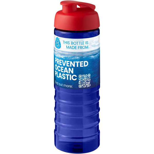 H2O Active® Eco Treble 750 ml flip lid sport bottle - Blue / Red