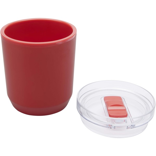 Hudson 180 ml recycled plastic double-wall tumbler - Red