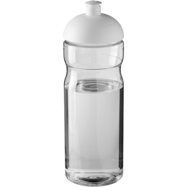 H2O Active® Base Bidón deportivo con Tapa Dome de 650 ml - Transparente / Blanco