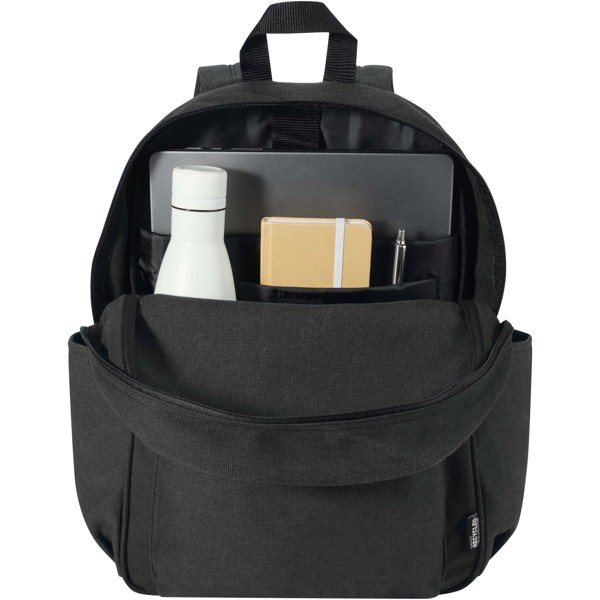 Recanvas 15.6” GRS recycled city backpack 16L - Black