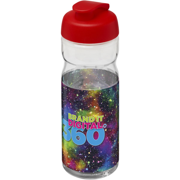 H2O Active® Base Tritan™ 650 ml flip lid sport bottle - Transparent Clear / Red