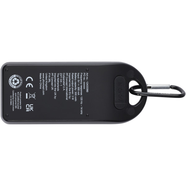 Omni 3W IPX4 RCS recycled plastic Bluetooth® speaker