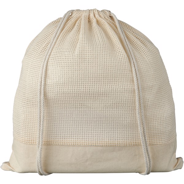 Maine mesh cotton drawstring bag 5L