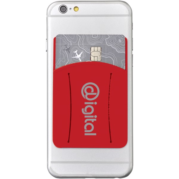 Silikonové pouzdro na kartu k telefonu - Červená s efektem námrazy