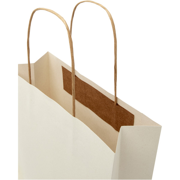 Agricultural waste 150 g/m2 paper bag with twisted handles - 24 x 9 x 24 cm