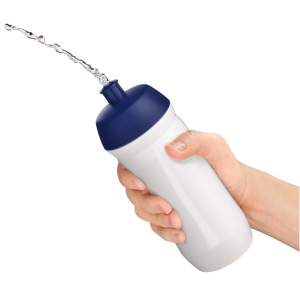 Bidón deportivo de 500 ml "HydroFlex™" - Blanco / Negro intenso
