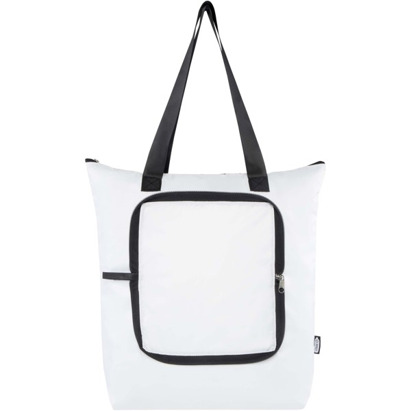 EcoFold RPET foldable tote cooler bag 15L - White