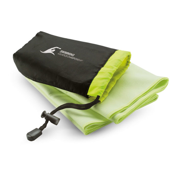 Sport towel in nylon pouch Drye - Green