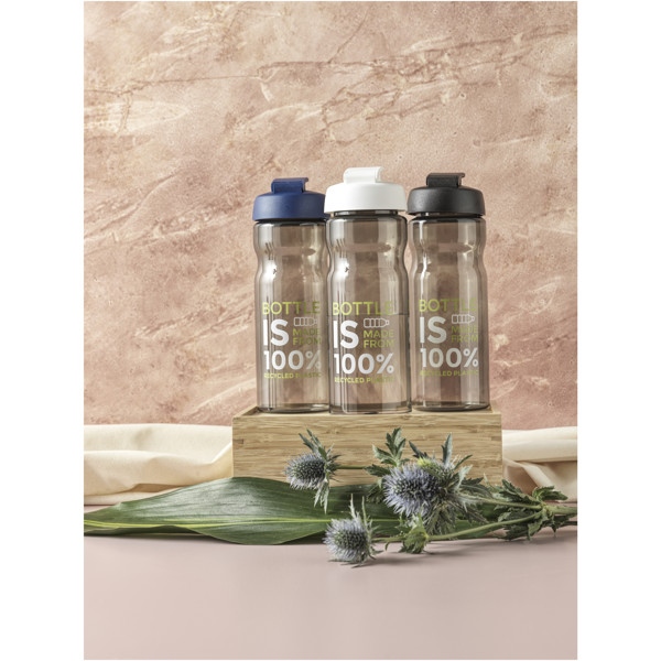 H2O Active® Eco Base 650 ml flip lid sport bottle - White / Charcoal