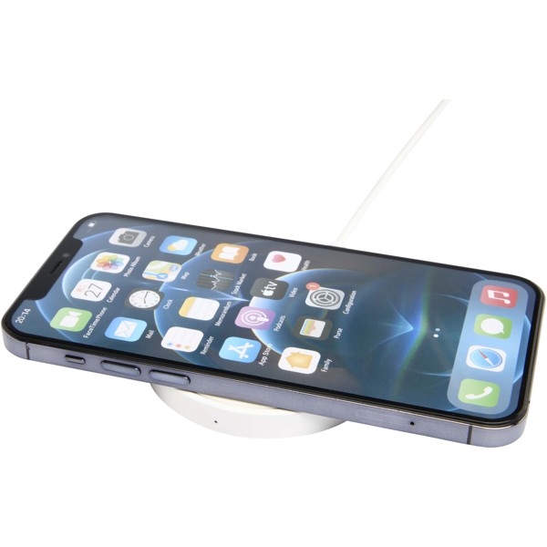 Freal 15W recycled plastic wireless charging pad - White
