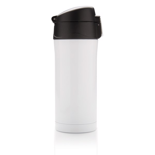 Easy lock vacuum mug - White / Black